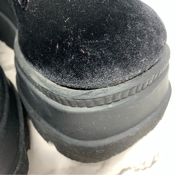 Demonia Velvet Technopagan Lace Up Mega Platform Chunky Boots 10-10.5 Goth Punk - Picture 10 of 16